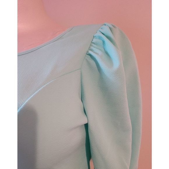 Plus size puff Sleeve top. - Picture 3 of 8